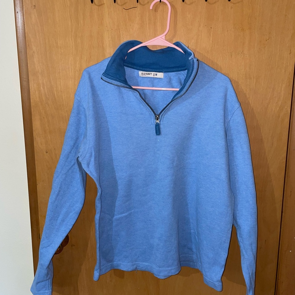 Old Navy Blue Quarter Zip Up Sweater